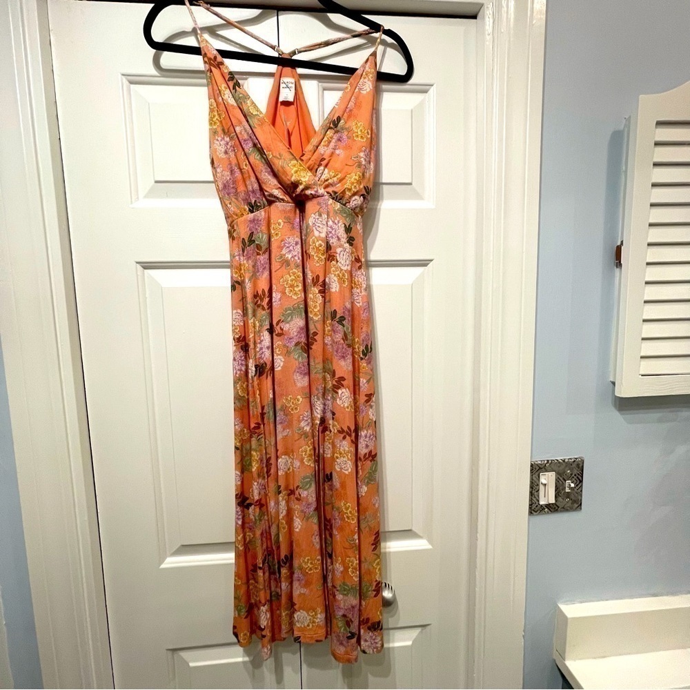 Melrose and Market Dress XS Pink Ditsy Floral Dainty Lined Spaghetti Straps